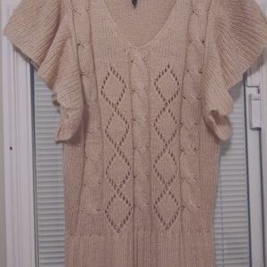 Acrylic Made Sweater with Angel Sleeves
